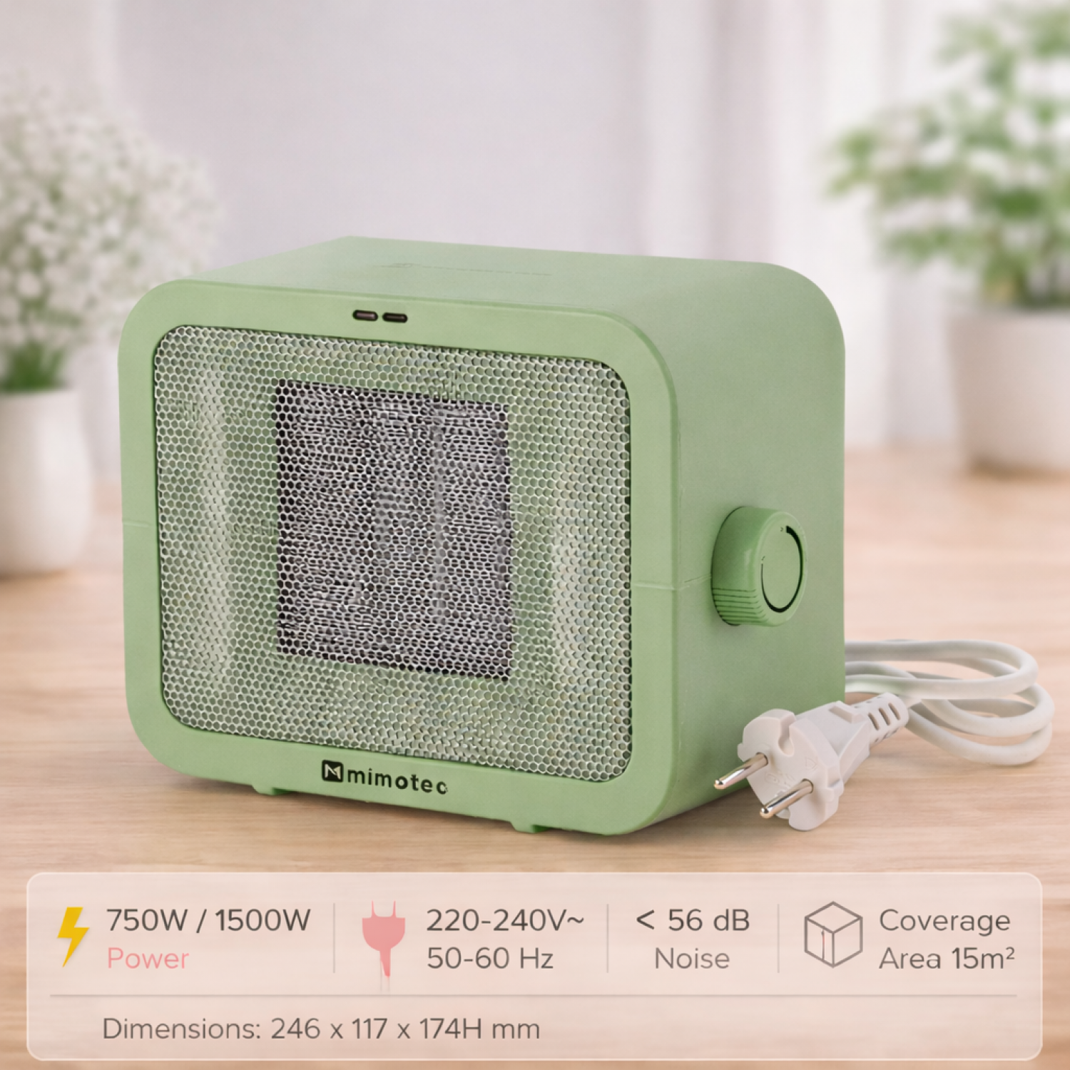 Aquecedor cerâmica Green Scatola 1500W - Image 4