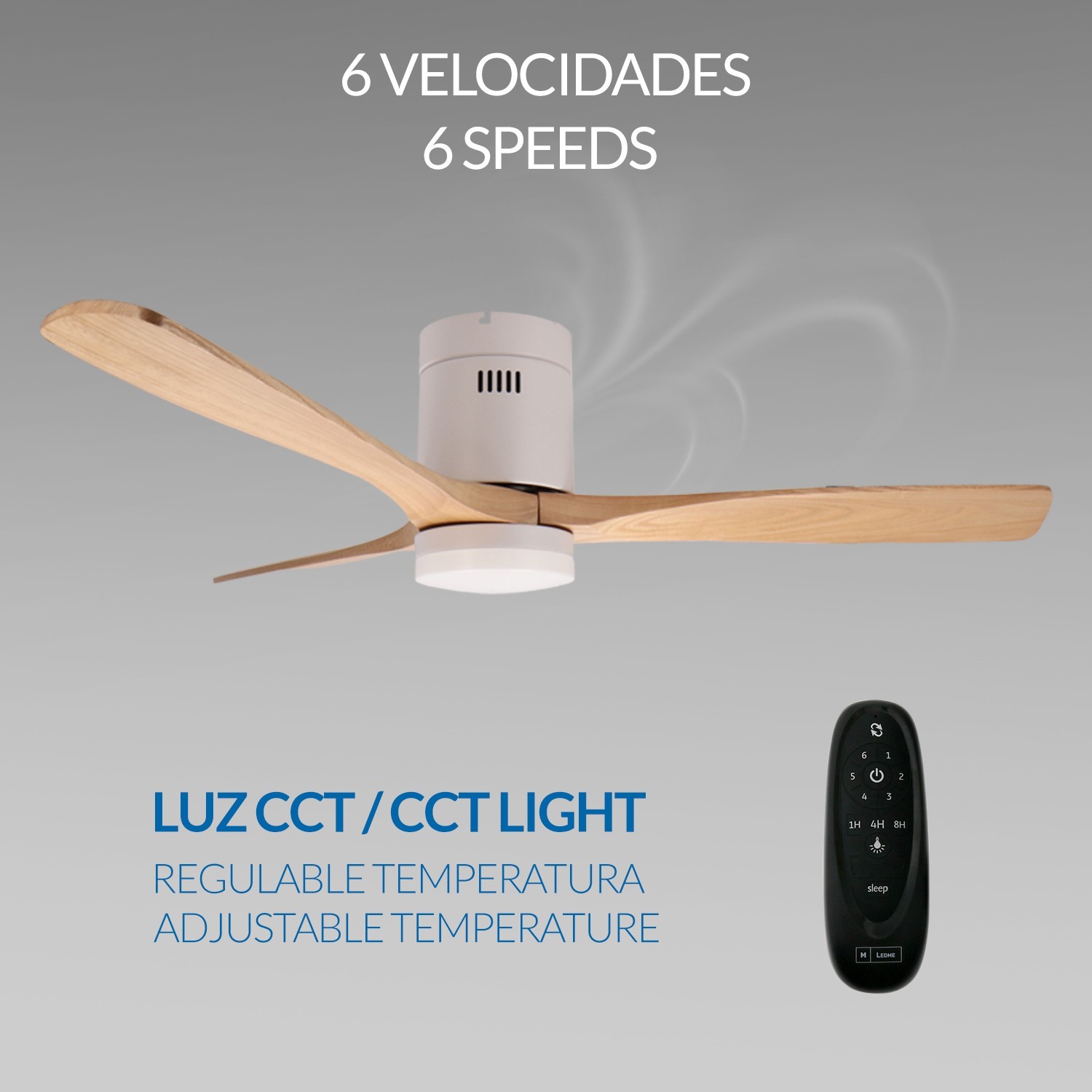 Ventoinha de Teto LED White Energy MDF CCT - Image 2