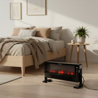 Aquecedor elétrico Black Calls 2000W com efeito de chama