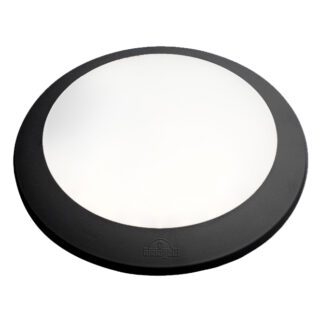 Plafond UMBERTA 2xE27 IP66 Alt.9,4xD.35cm resina preta