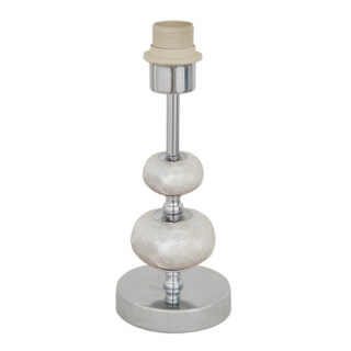 Base para candeeiro de mesa NACAR 1xE27 A.30xD.12cm madrepérola/cromado (sem abat-jour)