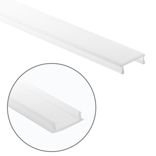 Difusor acrílico para calha de fita LED AL003, AL004 e AL041