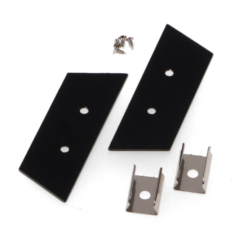 Pack de 2 topos e 2 grampos para perfil LM3831