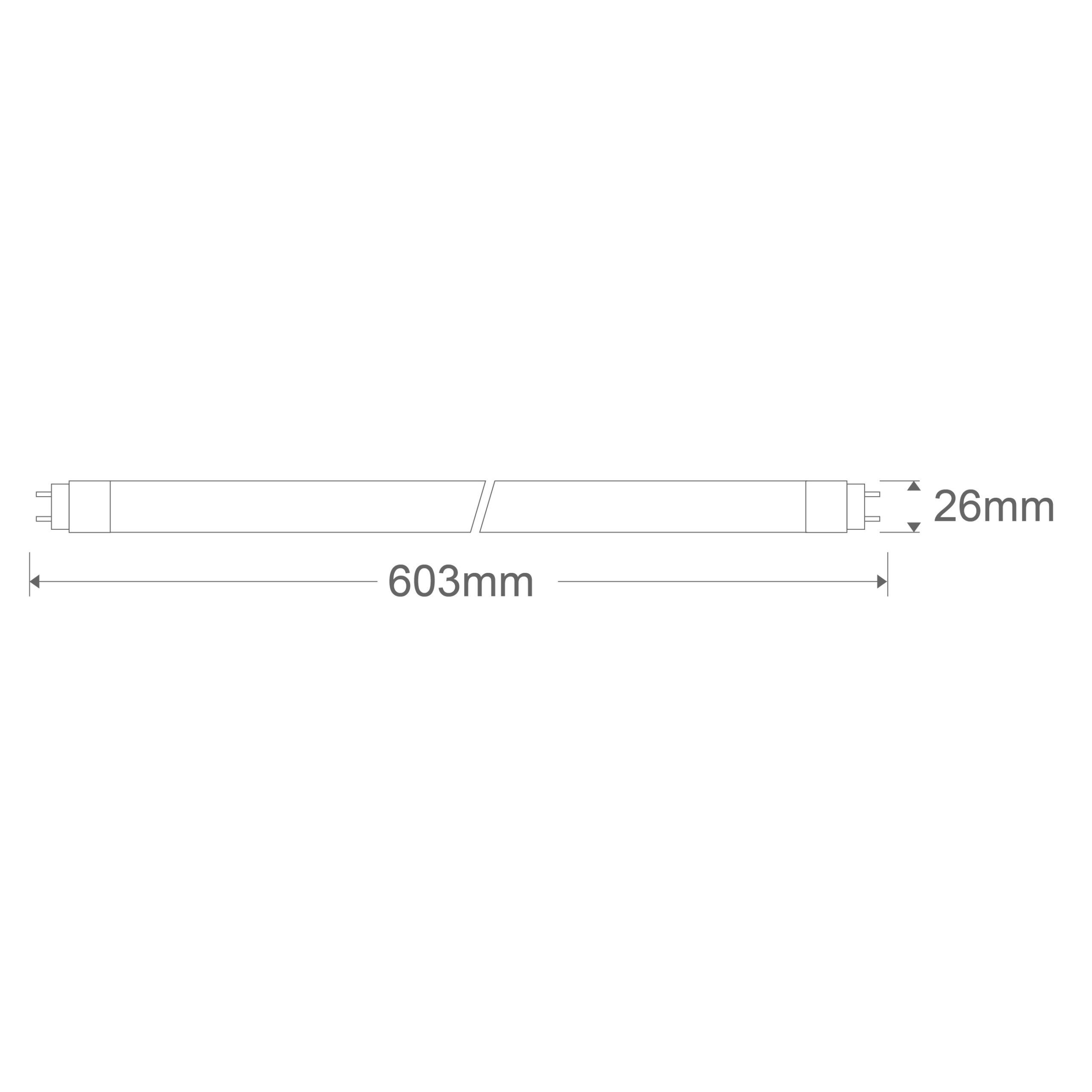 Lâmpada G13 T8 Tubular DURAMAX LED 60cm 9W 5000K 1350lm (150lm/W) Alta Eficiência - Image 2