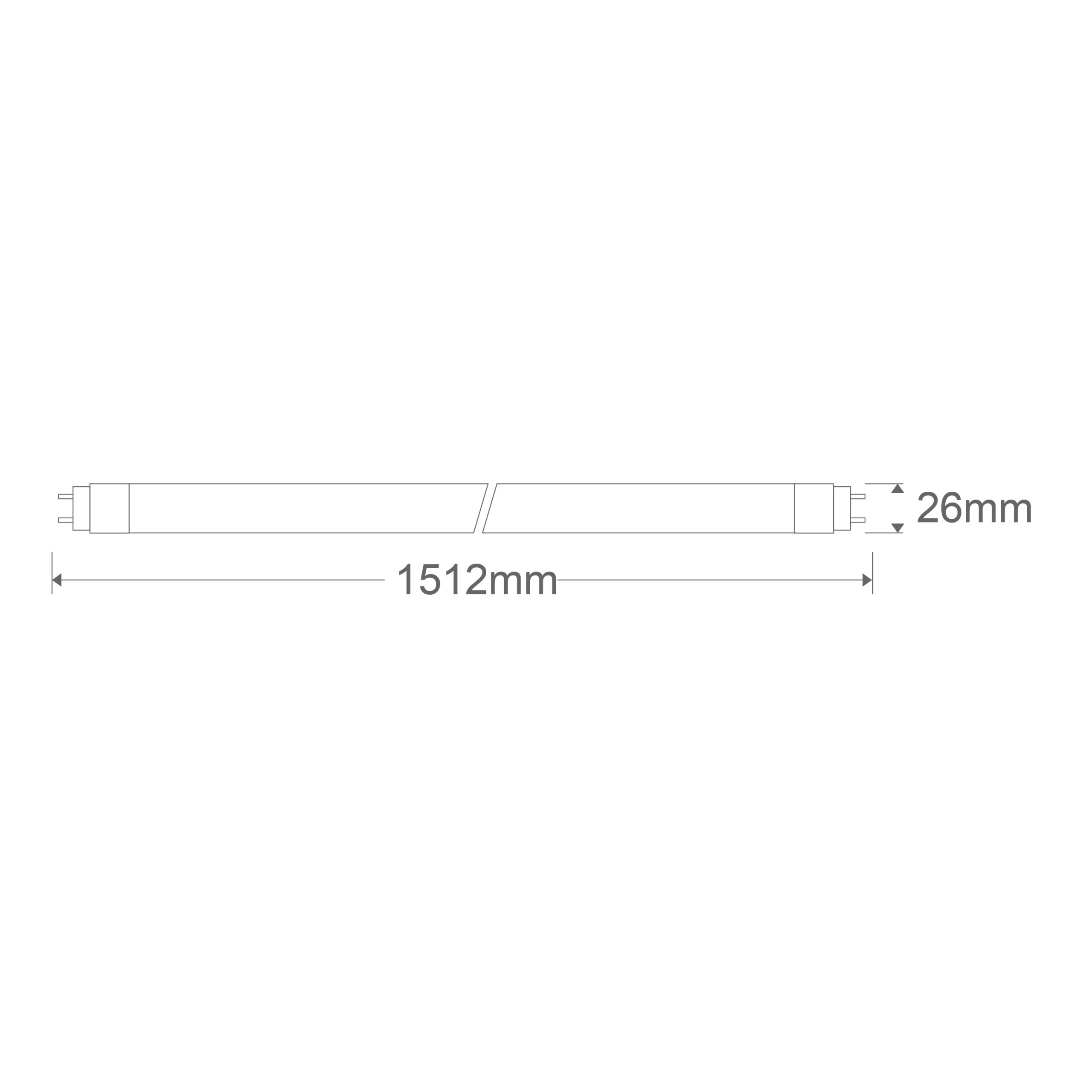 Lâmpada G13 T8 Tubular DURAMAX LED 150cm 22W 5000K 3300lm (150lm/W) Alta Eficiência - Image 2