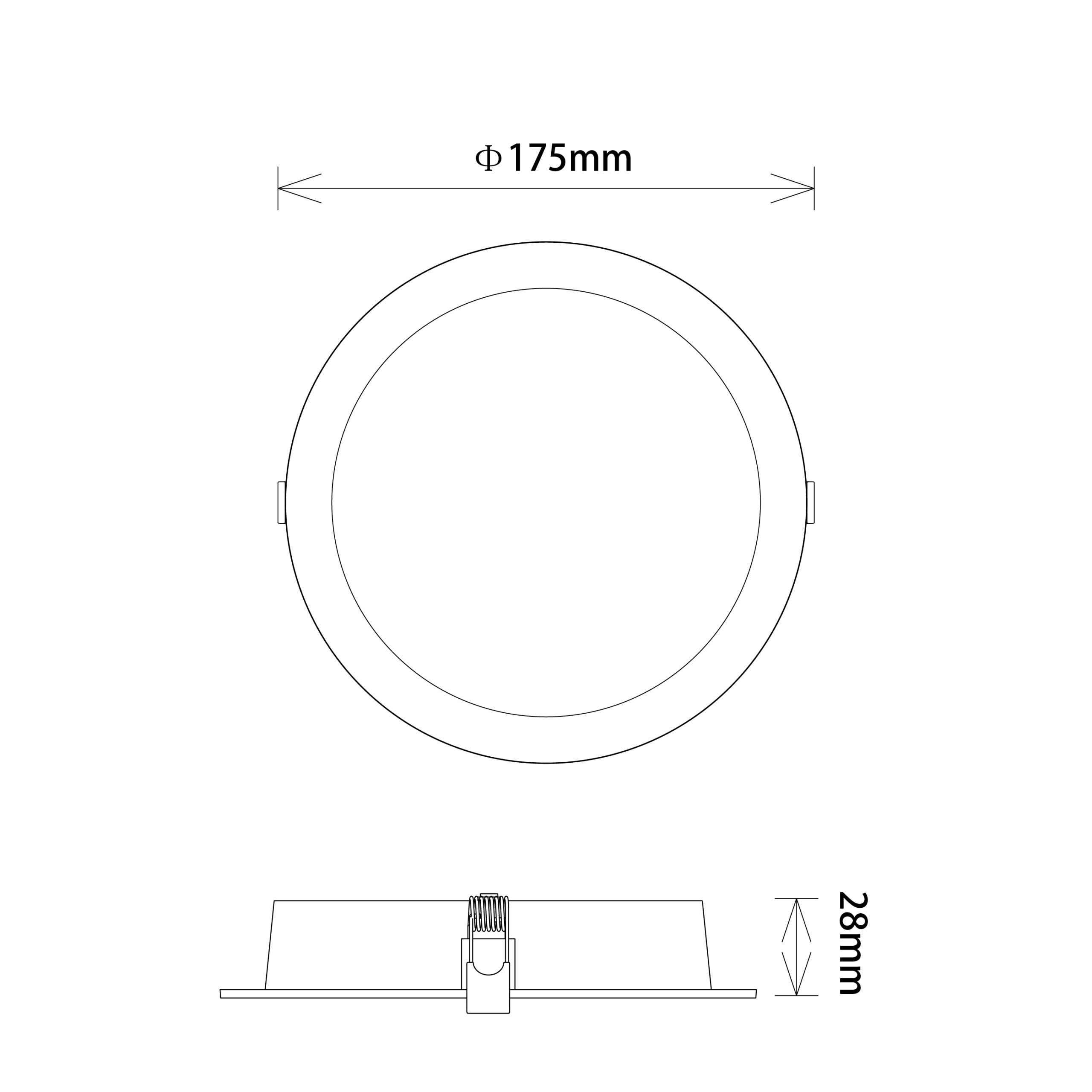 Foco de encastrar INTEGO TECHNO PP redondo 12W LED CCT 1200lm 120° A.2,8xD.17,5cm branco - Image 2