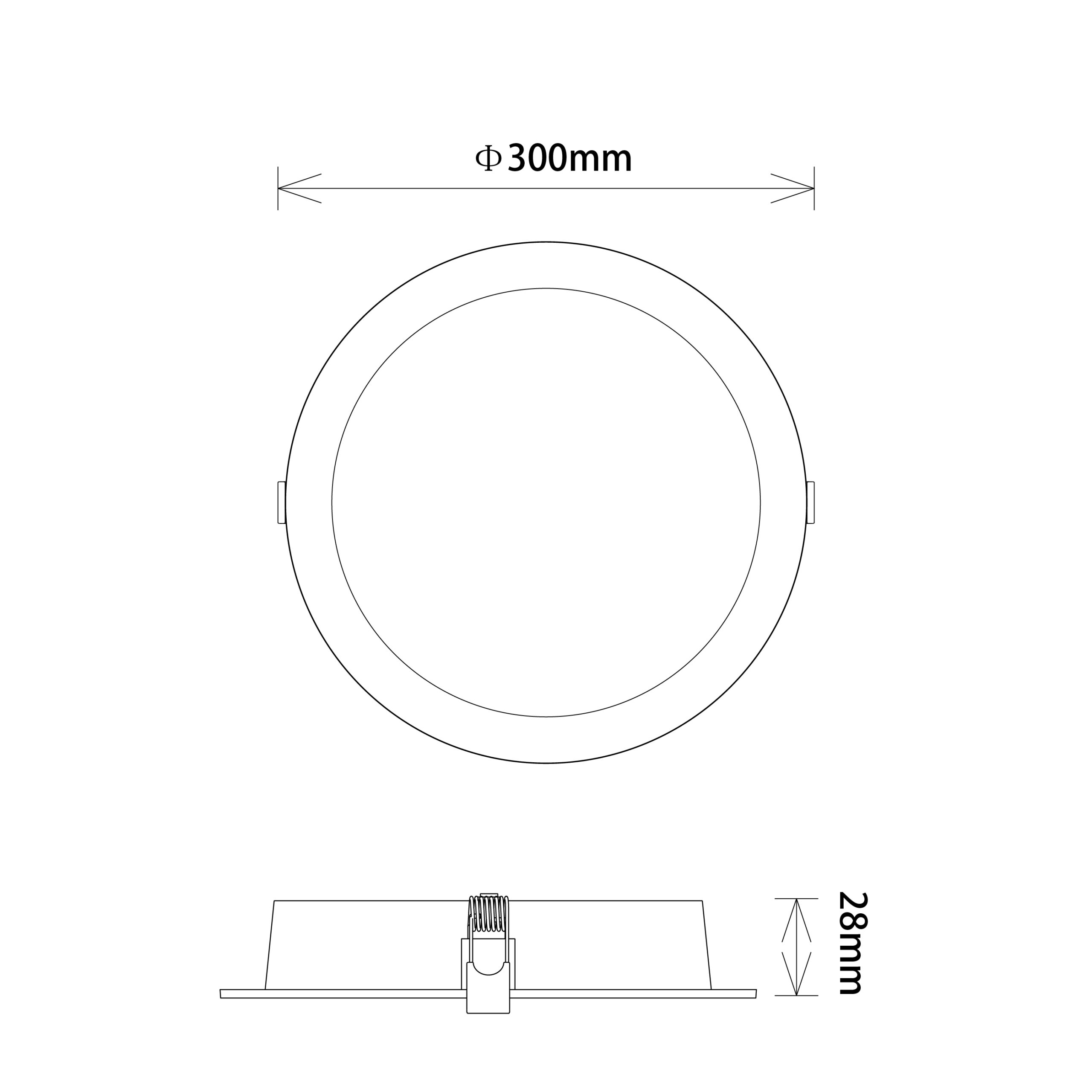 Foco de encastrar INTEGO TECHNO PP redondo 22W LED CCT 2400lm 120° A.2,8xD.30cm branco - Image 2