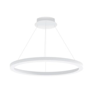 Suspensão LineX Circle LED CCT 60W 6000lm 3000K/4000K/6400K Alt.Reg.xD.90cm branco