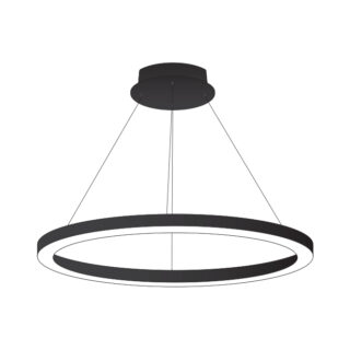 Suspensão LineX Circle LED CCT 60W 6000lm 3000K/4000K/6400K Alt.Reg.xD.90cm preto