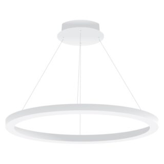 Suspensão LineX Circle LED CCT 80W 8000lm 3000K/4000K/6400K Alt.Reg.xD.120cm branco