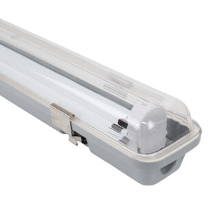 Armadura estanque LINESTA TypeC IP65 1xG13 T8 LED 60cm C.66xL.6xAlt.5,7cm cinzento