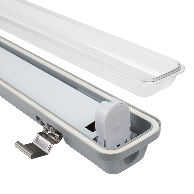 Armadura estanque LINESTA TypeC IP65 1xG13 T8 LED 150cm C.157xL.6xAlt.5,7cm cinzento - Image 2