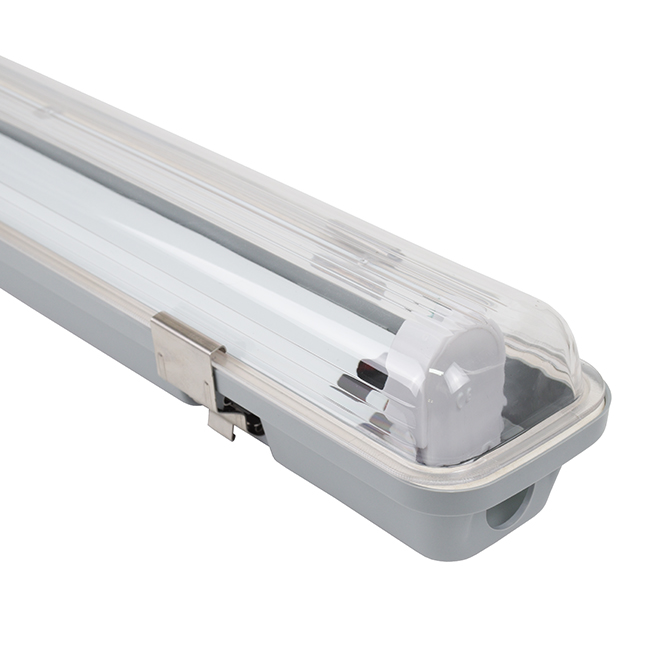 Armadura estanque LINESTA TypeC IP65 1xG13 T8 LED 150cm C.157xL.6xAlt.5,7cm cinzento