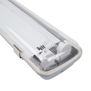 Armadura estanque LINESTA TypeC IP65 2xG13 T8 LED 150cm C.157xL.9,7xAlt.5,7cm cinzento