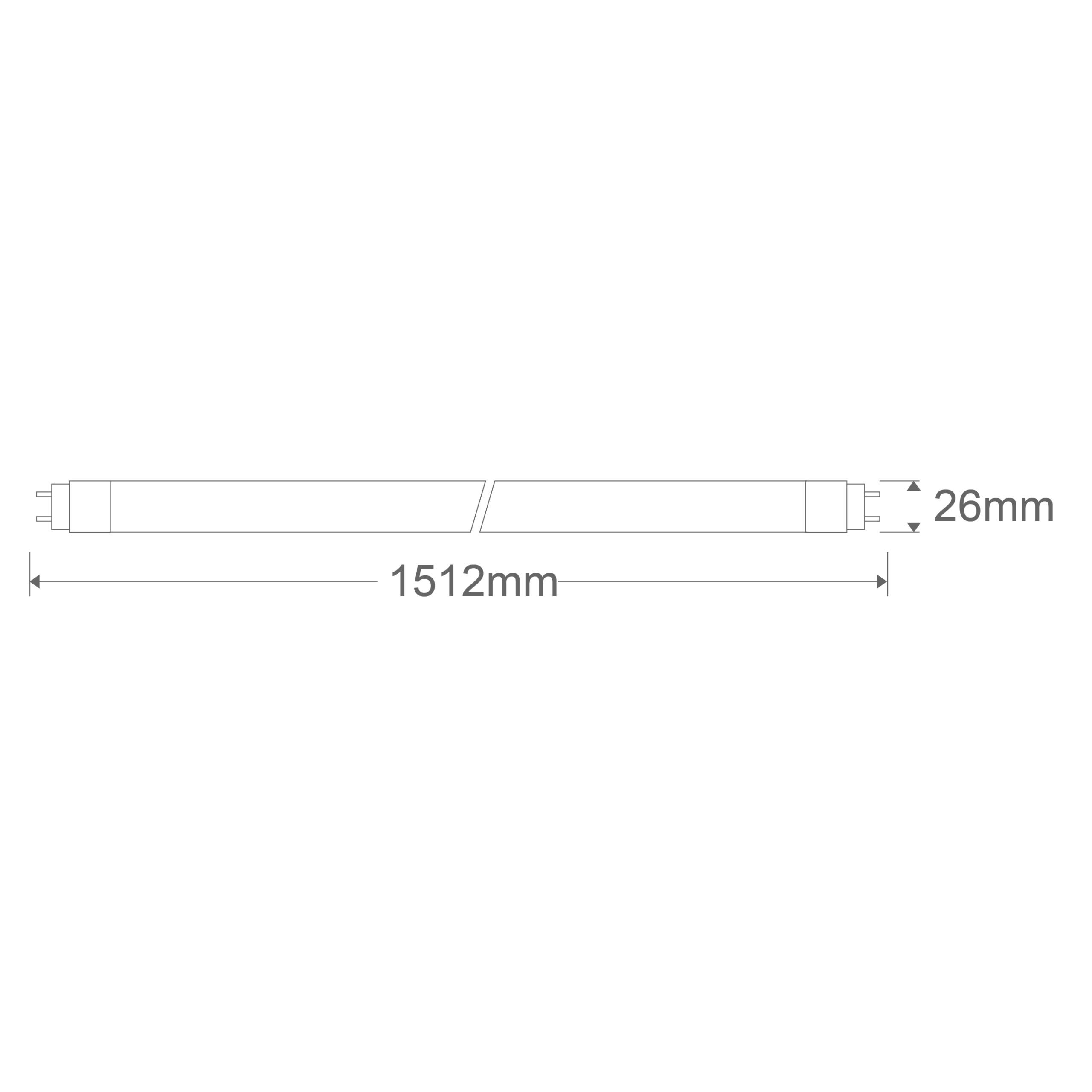 Lâmpada G13 T8 Tubular VALUE LED 150cm 22W 4000K 2300lm 270º - Image 2