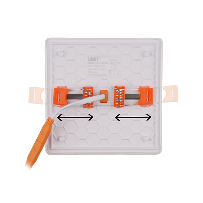 Foco de encastrar RUPIA CCT quadrado 18W LED 2000lm 3000-4000-6500K C.12xL.12xAlt.2cm branco - Image 2