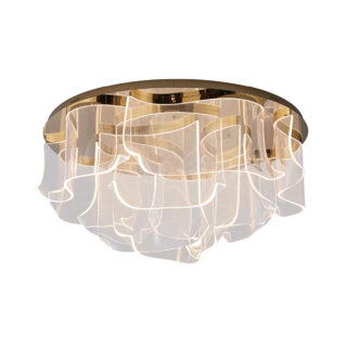 Plafond CLAIRE CCT LED 150W 6750lm 2700K/4000K/6000K D.150cm Dourado