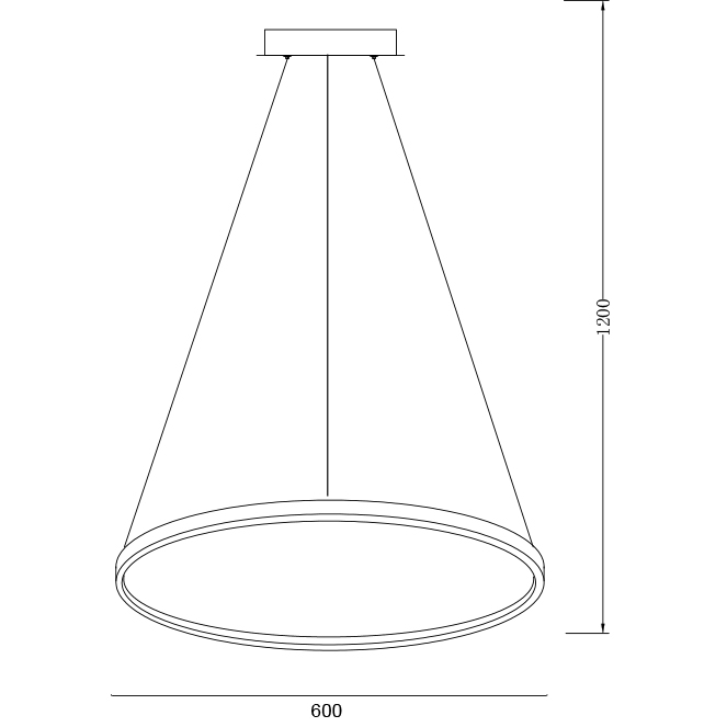 Suspensão SELMA 26W LED 3CCT 840lm D.60cm dourada - Image 2
