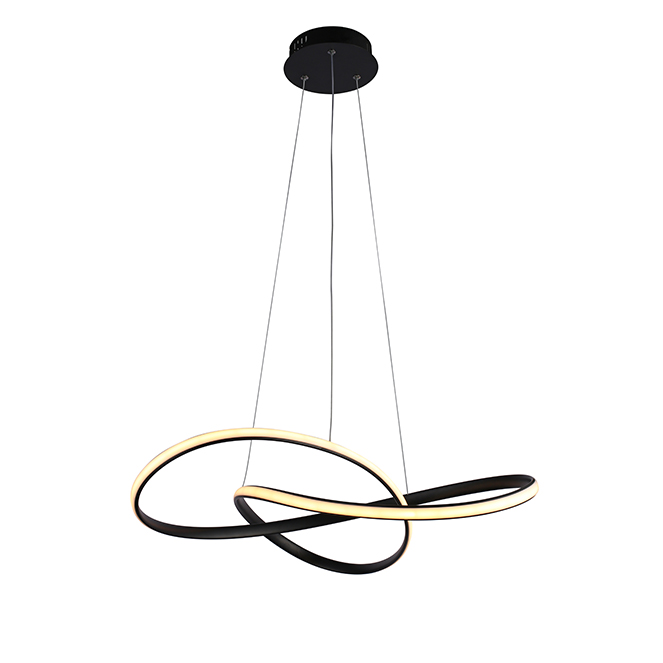 Suspensão SAMIRA 40W LED 3CCT 1700lm D.60cm preto