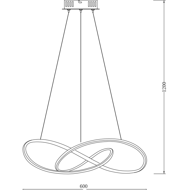 Suspensão SAMIRA 40W LED 3CCT 1700lm D.60cm dourada - Image 2