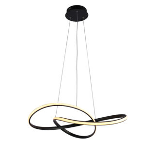 Suspensão SAMIRA 64W LED 3CCT 1100lm D.80cm preto