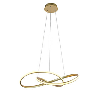 Suspensão SAMIRA 64W LED 3CCT 1100lm D.80cm dourada