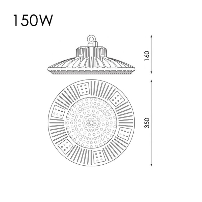 Campânula Ufo LED Proplus 150W - Image 2