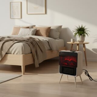 Aquecedor Cerâmica Cassete 2000W com Efeito de Chama