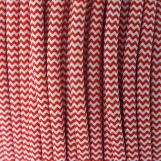 Cabo Têxtil Vermelho/branco - 25 Metros