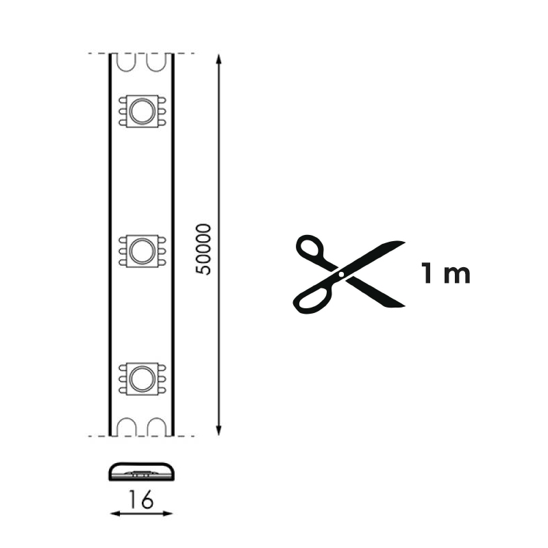 Fita LED 220V SMD Mixt 14,4W/m - 50 Metros - CCT - Image 2