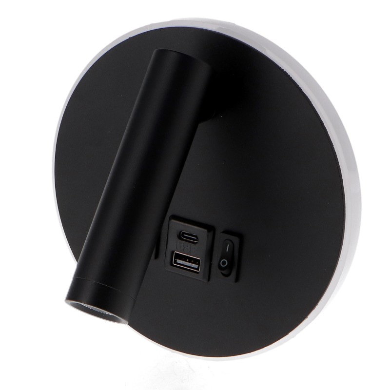 Aplique de Parede LED Ajustável Black Round 10W 4000K - Image 4