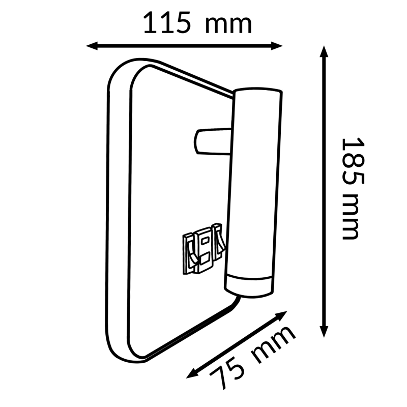 Aplique de Parede LED Ajustável Black Bruve 10W 4000K - Image 2