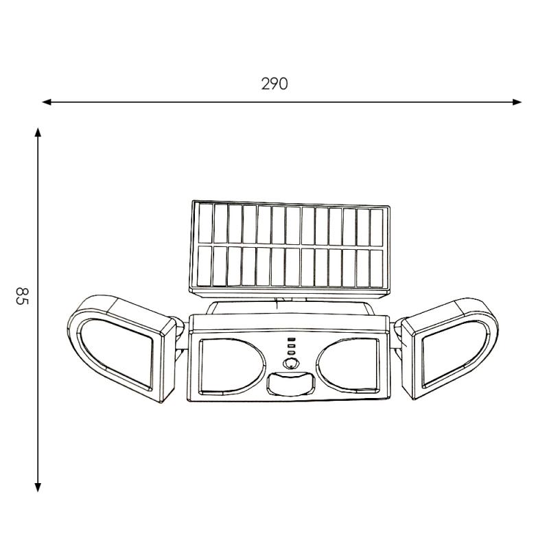 Luz Sensor Aparelho Solar 6W - Image 2