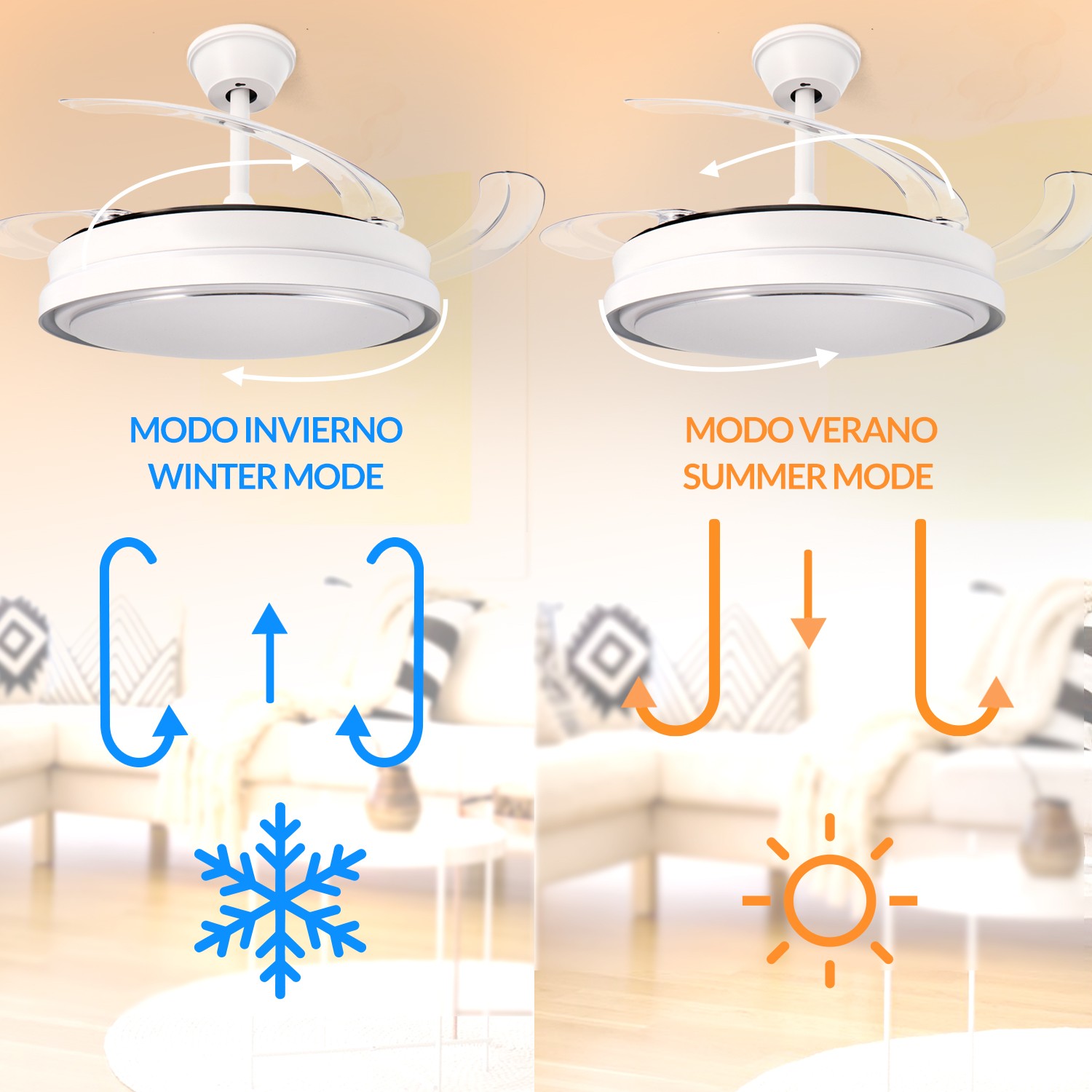 Ventoinha de Teto LED White Hood ø107 Cm - Image 5