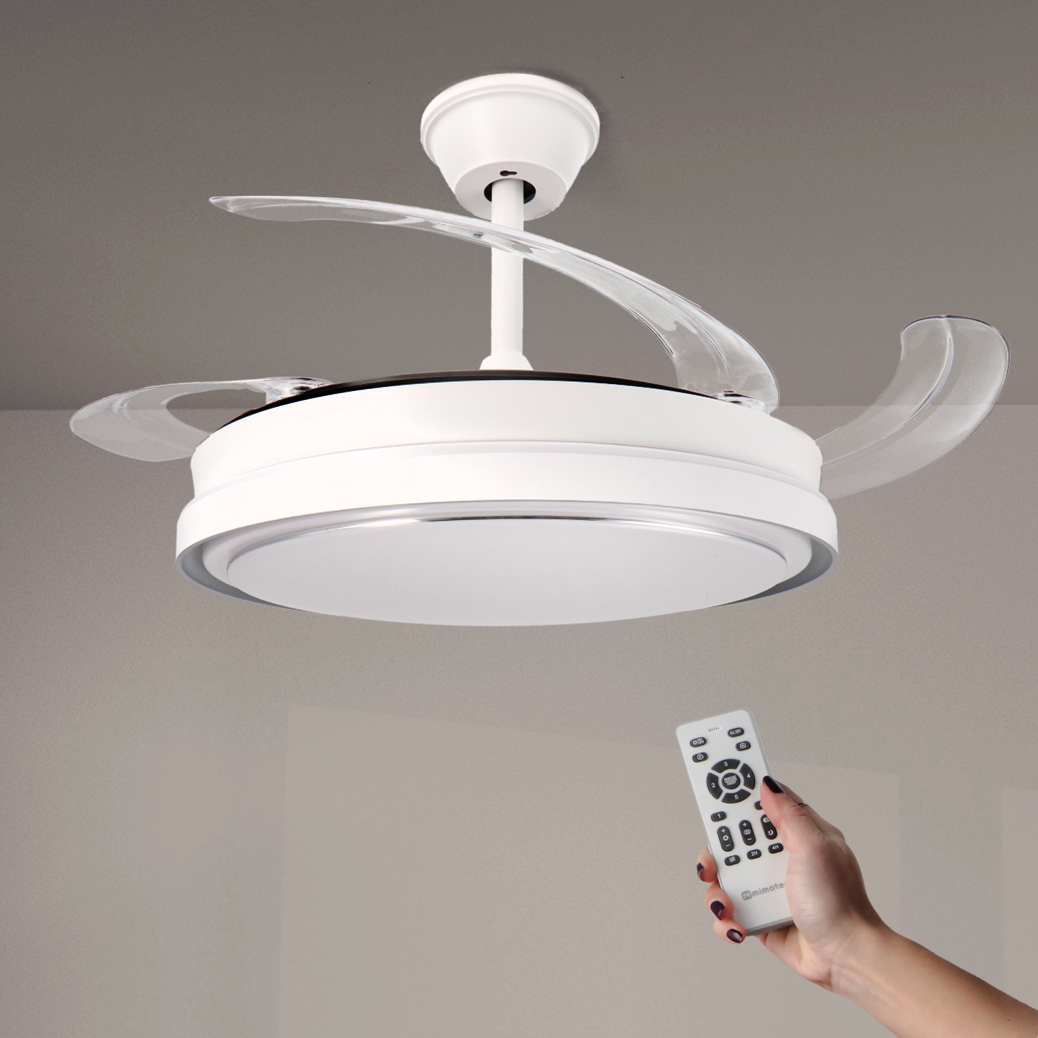 Ventoinha de Teto LED White Hood ø107 Cm