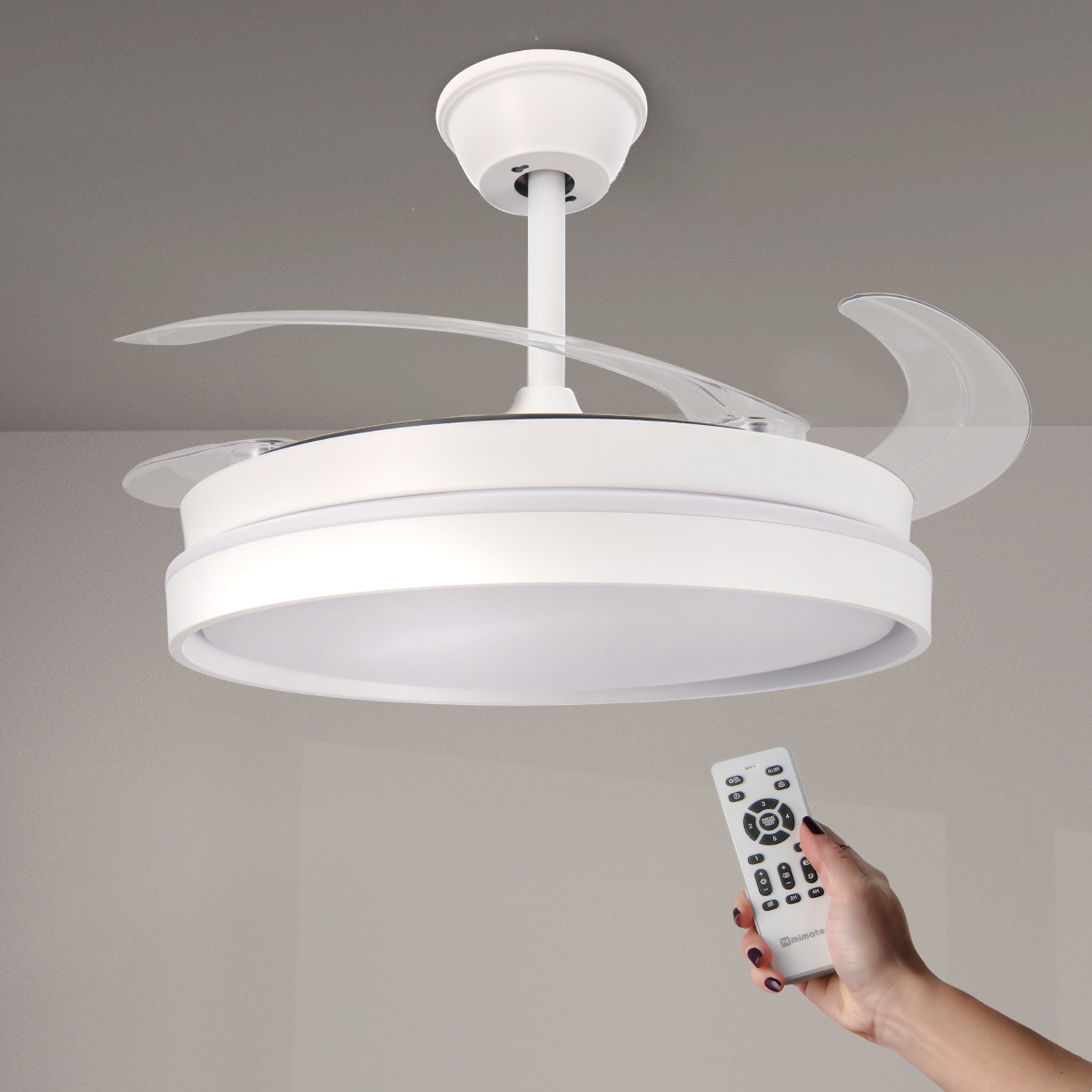 Ventoinha de Teto LED White Afar ø107 Cm CCT