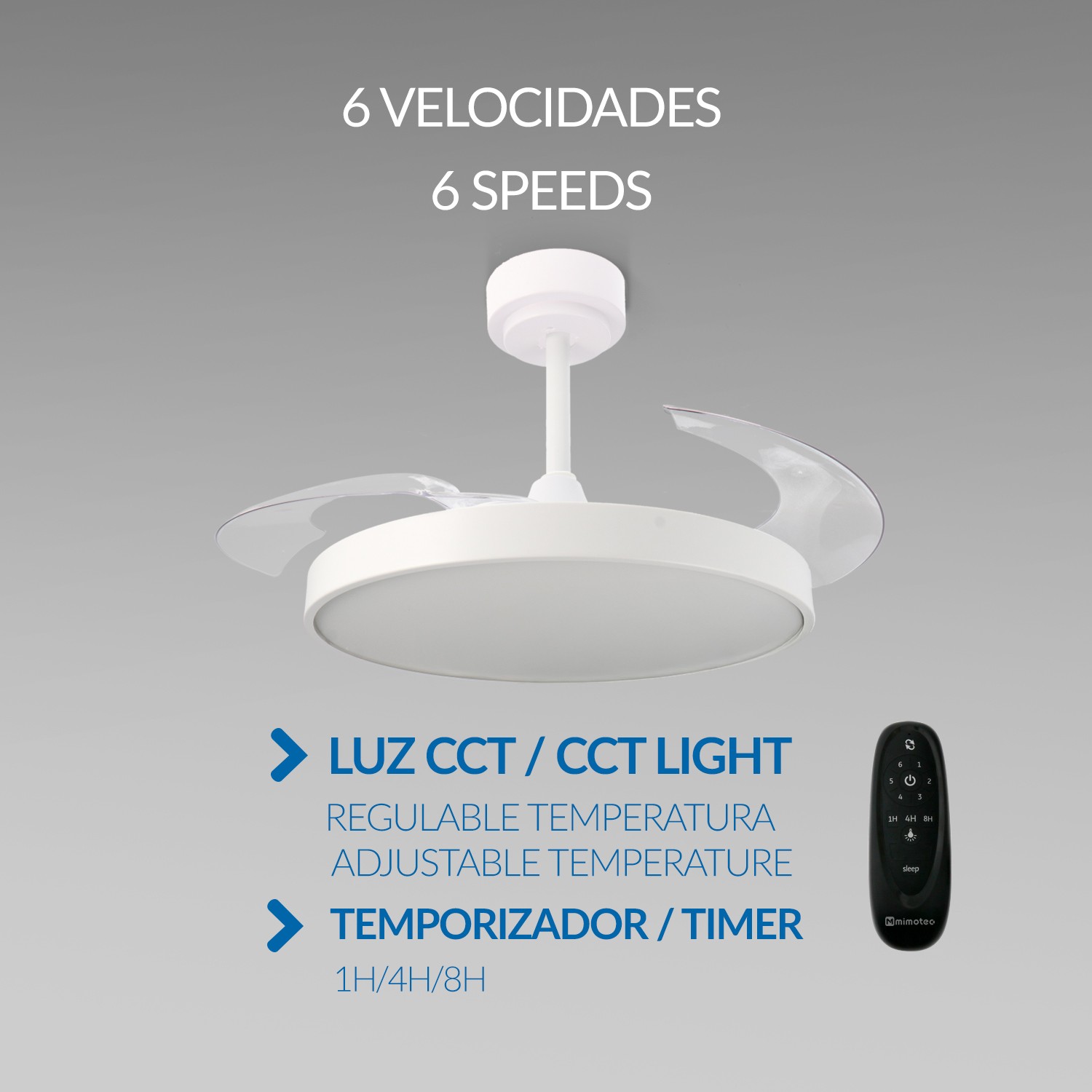 Ventoinha de Teto LED Coal Ø108 cm CCT - Image 4