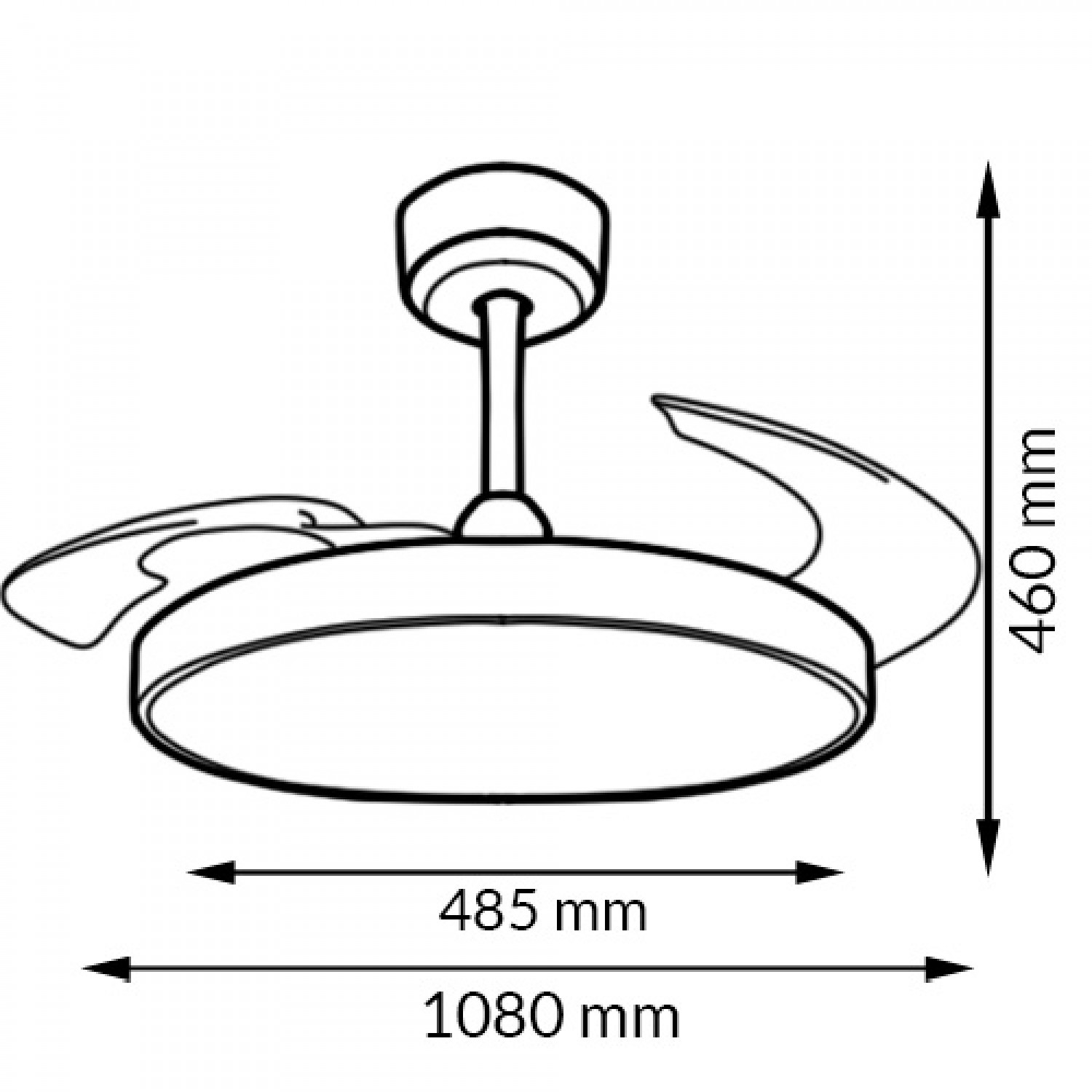 Ventoinha de Teto LED Coal Ø108 cm CCT - Image 2