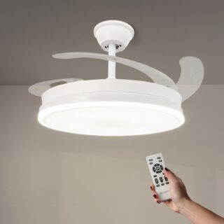 Ventoinha de Teto LED White Olga ø107 Cm