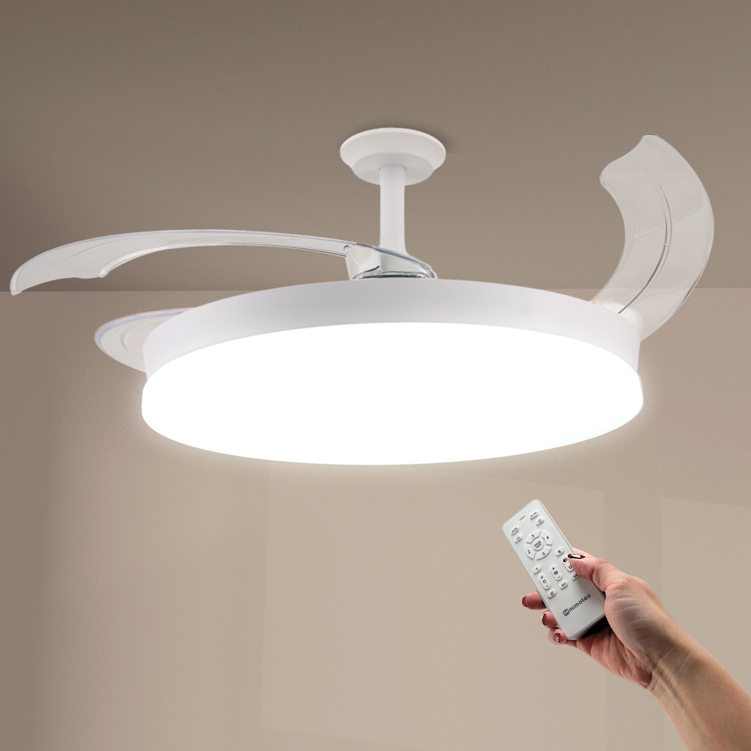 Ventoinha de Teto LED White Guadix ø107 Cm