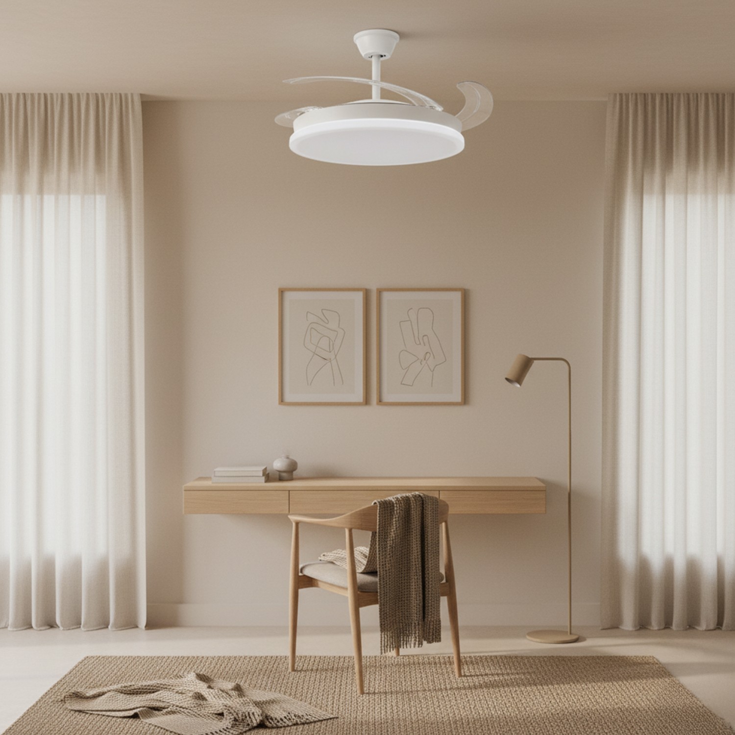 Ventoinha de Teto LED White Otah ø107 Cm CCT - Image 3