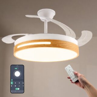 Ventoinha de Teto LED Wood Smart ø108 Cm CCT