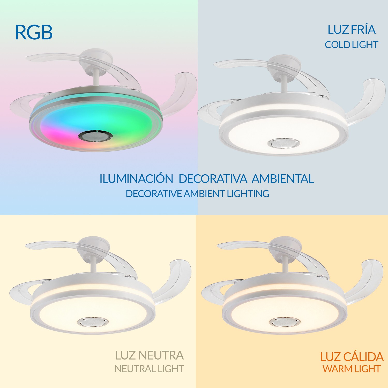 Ventoinha de Teto LED Party Smart ø106 Cm RGB+CCT - Image 5