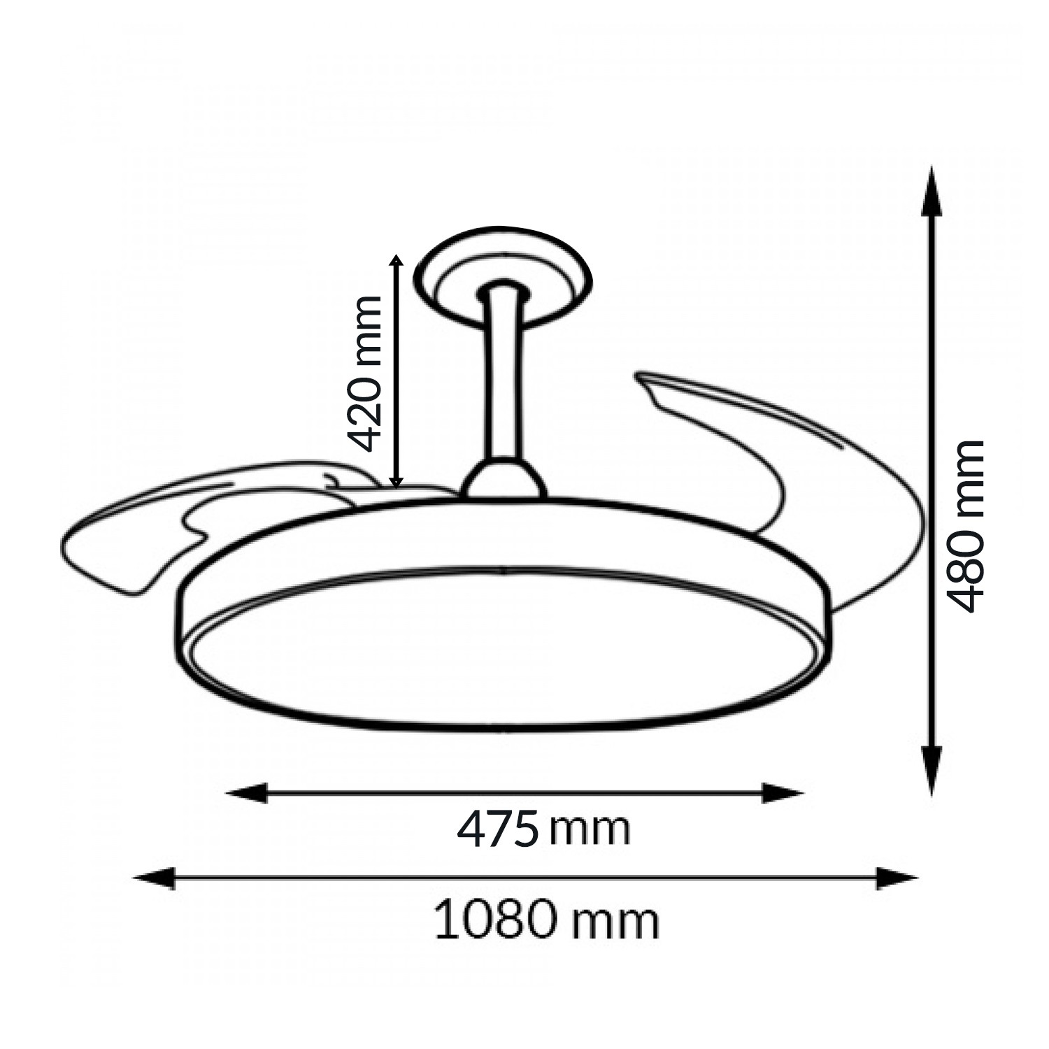 Ventoinha de Teto LED White Guadix ø107 Cm - Image 2