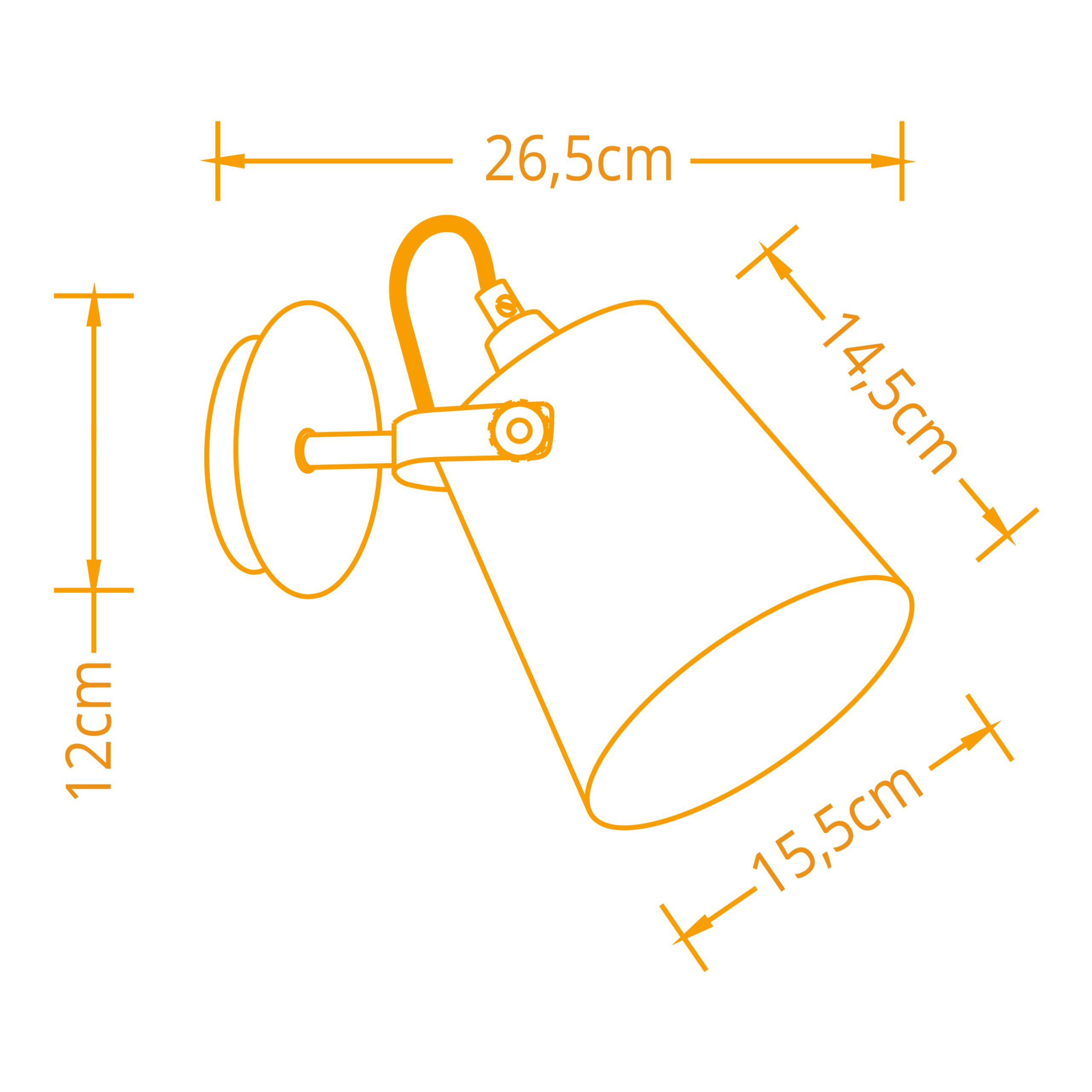 Aplique MORGANA 1xE14 C.15,5xL.26,5xAlt.19cm branco - Image 3