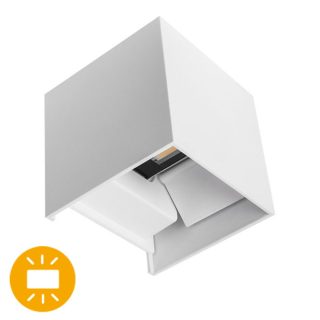 Aplique SOR IP65 2x5W LED 800lm 6500K C.10xL.10xAlt.10cm branco