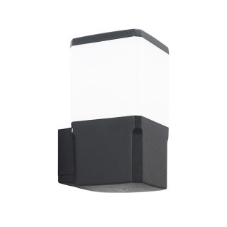 Aplique VIRGILIO 1xE27 11W botão CCT (3cores) IP55 C.13,1xL.15,5xAlt.25cm resina preta