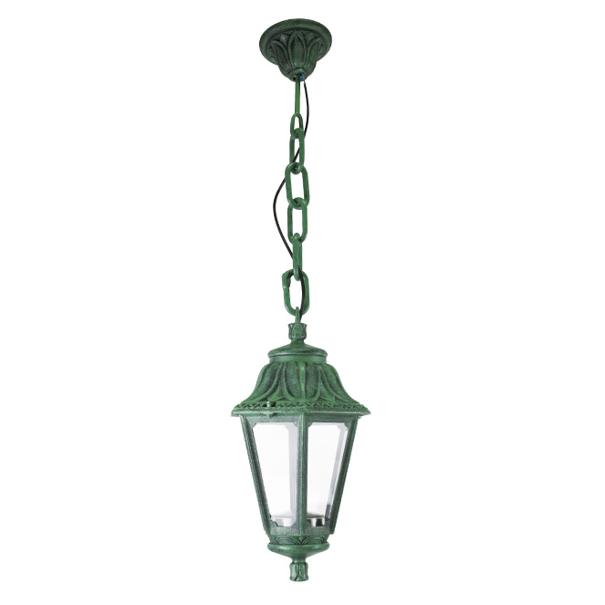 Suspensão ANNA 1xE27 IP55 Alt.80xD.22cm resina verde