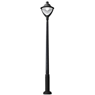 Pilar EKTOR2500 1xE27 50W 3000K IP55 Alt.306,5xD.48cm resina preta