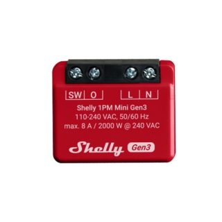Shelly 1 Mini Gen3 — Mini Relé 1 canal (ON/OFF) 8A Wi-Fi + Bluetooth